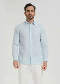Chemise en lin bleu ciel