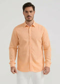 Chemise en lin orange
